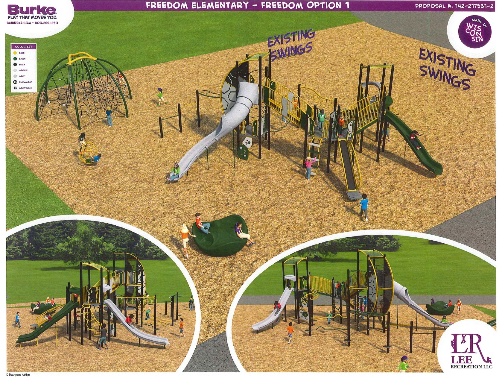 Rendering of the new Freedom Elementary playground